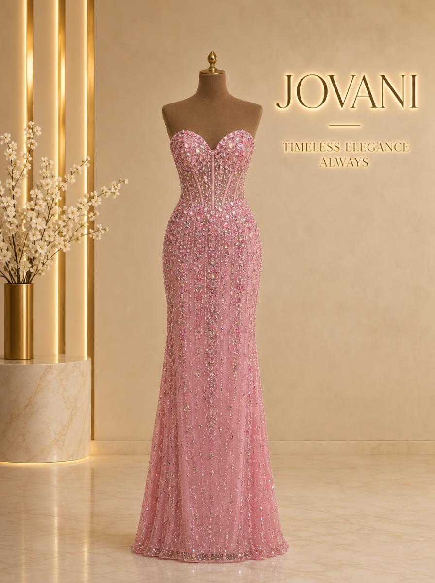Pink Crystal Sweetheart Gown