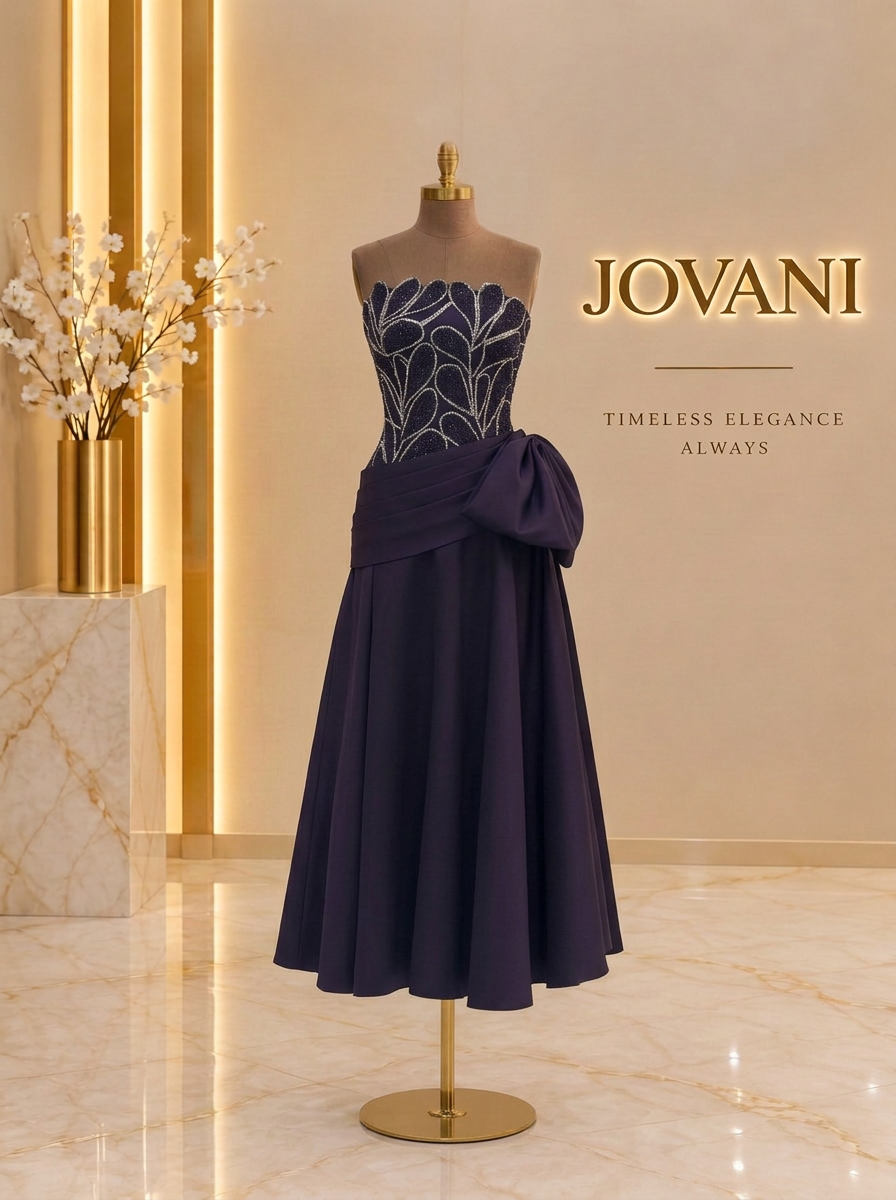 Plum Bow Midi Gown